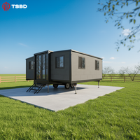 Maison préfabriquée extensible en conteneur de 40 pieds ou 20 pieds, prête à être expédiée, deux chambres, bâtiment préfabriqué, maison mobile, logement annexe