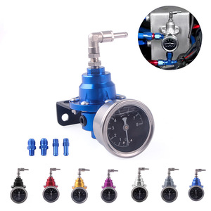 Régulateur de pression de carburant réglable TOMEI type S bleu avec manomètre pour tuning automobile - Product Image 4