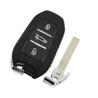 Clé de voiture intelligente à télécommande 3 boutons 434 MHz avec puce ID46 PCF7945 (HITAG2) pour Peugeot 208