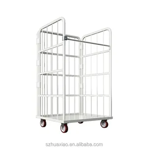 Armazém Plate Roll Cage Trolley Turnover Movable Logistic 4 Wheel Transport Cargo Trolley