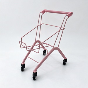Chrome Wire Mesh Shopping <b>Cart</b> 340L Supermarket Heavy Duty Silent Swivel <b>Wheel</b> Large Capacity Grocery Retail Use Set Kit - Product Image 3