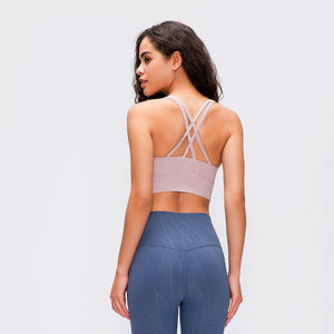 Xsunwing New Ladies Gym Fitness Apparel High Impact Cross Back Inside Acolchado <span class=keywords><strong>Push</strong></span> <span class=keywords><strong>up</strong></span> Gym Sexy Sport Size Mujer Yoga Bra WDQ2026 - Product Image 6