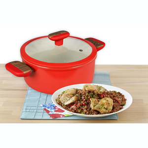Batterie de cuisine 3 pièces classique écologique antiadhésive 2026, revêtement céramique, comprenant un wok, une poêle et une marmite, avec couvercle en verre trempé – Nouveauté très demandée - Product Image 6