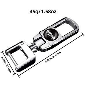 Porte-clés <span class=keywords><strong>de</strong></span> luxe en alliage <span class=keywords><strong>de</strong></span> zinc pour <span class=keywords><strong>Mercedes</strong></span>-Benz, Geely, Chery, Changan, Volkswagen, Nissan - OLIVER Anneaux <span class=keywords><strong>de</strong></span> fixation réversibles et pendentifs - Product Image 3