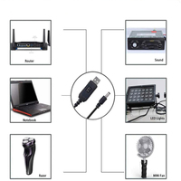 Kabel step up usb ke dc, 5v ke 12v bertenaga usb ke dc