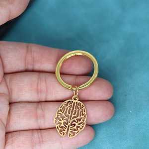 Llavero con Colgante de Acero Inoxidable con Diseño de Cerebro, Biología y Psicología - Product Image 5