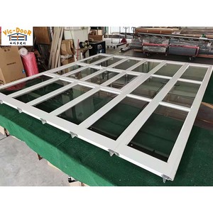 <span class=keywords><strong>Porte</strong></span> de <span class=keywords><strong>garage</strong></span> sectionnelle en verre moderne en alliage d'aluminium 2025, 16x7, pliable, <span class=keywords><strong>porte</strong></span> piétonne aérienne pour petites entrées - Product Image 3