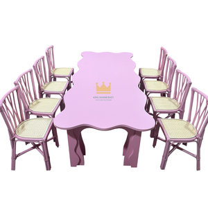 Silla Infantil de Ratán Hecha a Mano, Moderna y de Lujo, Silla Infantil Tejida Natural para Decoración de Eventos, Bodas y Hoteles al Aire Libre - Product Image 2