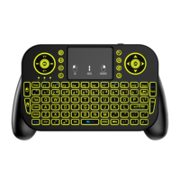 Keyboard MINI Nirkabel 2.4G Grosir dengan Lampu Latar untuk Android Smart TV Box