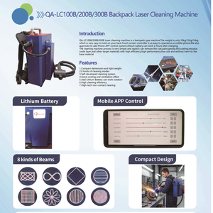Pulitore <span class=keywords><strong>Laser</strong></span> a Fibra MOPA Portatile da 200W 300W, Macchina <span class=keywords><strong>per</strong></span> Pulizia <span class=keywords><strong>Laser</strong></span> a Zaino <span class=keywords><strong>per</strong></span> Acciaio Inossidabile, Ruggine e Pittura a Olio - Product Image 5