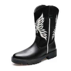 Bottes Chelsea Western mi-hautes brodées pour hommes – Vente en gros - Product Image 1