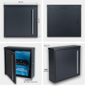 Hộp Thư Chống Thấm Nước Ngoài Trời Hộp Thư Hộp Thư Hộp Thư Treo Tường Hộp Thư Có Thể Khóa Nhà Hộp Thư An Toàn Lối Vào Phía Trước Hộp Thư Thả - Product Image 2