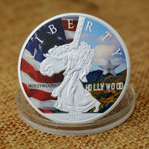 Medalla de moneda conmemorativa chapada en plata de <span class=keywords><strong>Hollywood</strong></span> de la <span class=keywords><strong>serie</strong></span> American Liberty 2017 - Product Image 1