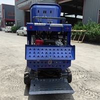 Blauer Mini-Hydraulik-Drehmuldenkipper mit motorbetriebenem, vollhydraulischem System für den Materialtransport im Baugewerbe