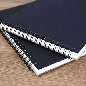 Cuaderno de Dibujo Personalizado con Espiral, Cubierta de Papel Kraft Negro, Tamaños B5/A5/A6/A3, Cuaderno Minimalista para Dibujar con Lápiz, Promocional - Product Image 3