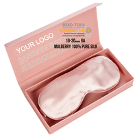 Masque pour les yeux en soie de mûrier 100% pure 22 Momme, avec logo personnalisé imprimé, accessoire 3D, masque pour les yeux en soie pour le soin de la peau, qualité 6A pour le sommeil