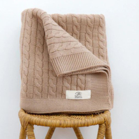 Literie pour bébés de haute qualité 100% coton, couverture pour bébé, tricotée, chaude, épaisse, ignifuge, 200TC, style classique, taille personnalisée