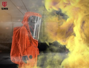Traje <span class=keywords><strong>de</strong></span> Protección Química Sellado <span class=keywords><strong>a</strong></span> Precio <span class=keywords><strong>de</strong></span> Fábrica en China para Operaciones con Gases Tóxicos y Salpicaduras <span class=keywords><strong>de</strong></span> Líquidos - Product Image 5