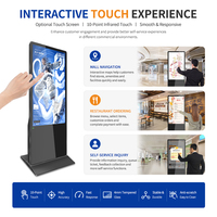 Kiosco de Señalización Digital con Soporte de Piso, Pantalla LCD Vertical de 43 Pulgadas, Software CMS Gratuito para Android, Reproductor de Publicidad para Tiendas Minoristas