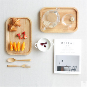 Japanese Style Rectangular Rubberwood Serving <b>Tray</b> 36x24x2cm For <b>Tea</b> Coffee Desserts Home Use - Product Image 3