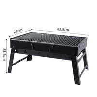 Barbecue portable d'extérieur au charbon de bois, gril pliant, ensemble complet pour la maison, four à barbecue, gril à charbon, table de barbecue en gros