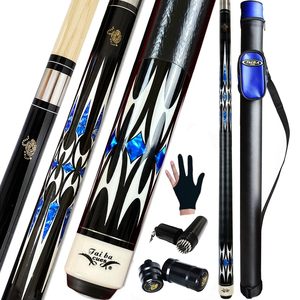 Queue de billard Tai Ba en 2 parties, 58 pouces, en érable canadien professionnel (21 oz), disponible en bleu, noir, rouge, gris ou vert - Product Image 3