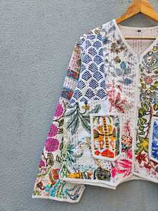 Veste d'hiver matelassée en coton à imprimé floral de haute qualité, style bohème ethnique pour femmes, cadeau élégant pour elle - Product Image 5