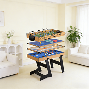 Mesa <span class=keywords><strong>de</strong></span> Juego Multifuncional 5 en 1 Plegable <span class=keywords><strong>de</strong></span> 4 Pies para Fútbol, Snooker, Shuffleboard, <span class=keywords><strong>Bolos</strong></span>, Mesa <span class=keywords><strong>de</strong></span> Juego Interactiva para Padres e Hijos - Product Image 5