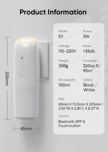 <span class=keywords><strong>Nebulizer</strong></span> minyak esensial penyebar Aroma, colokan mewah untuk penggunaan komersial rumah dengan pengatur waktu pintar dan pengaturan kabut yang dapat disesuaikan - Product Image 6