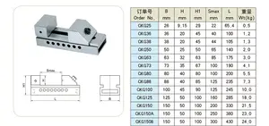 ملزمة أدوات عالية الدقة QKG100 من منفذ المصنع ملزمة أدوات ماكينة بحجم 4 بوصات من ملحقات أدوات ماكينة cnc