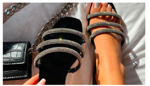 2025 패션 공장 직매 라인 석 로프 신발 장식용 DIY 크리스탈 로프 - Product Image 4