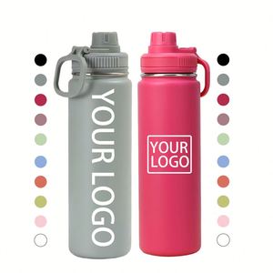 Custom logo 750ml Direct Drinking Vacuum <b>Flask</b> Insulated Gym Thermos Bottle Outdoor Sports School Stainless Steel Water Bottle - Product Image 1