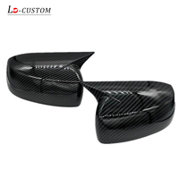 Coque de rétroviseur en fibre de carbone pour Mitsubishi Lancer EX 2009-2016, modifiée avec un boîtier de rétroviseur en forme de corne
