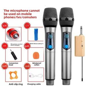 Microphone portable haute fidélité rechargeable sans fil U-Disk karaoké cardioïde édition phare pour usage domestique - Product Image 5