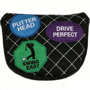 Fournisseur d'origine : Housse de tête de putter de <span class=keywords><strong>golf</strong></span> personnalisée avec logo brodé ou vierge, fermeture magnétique, de qualité supérieure pour clubs mallet - Product Image 1