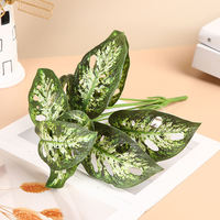 Feuilles de Monstera artificielles colorées pour la décoration de jardin, fournitures DIY pour la maison, mur, bureau, esthétique extérieure, feuilles artificielles en PEVA en gros