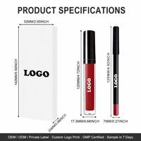 Kit Lèvres 3-en-1 Végétalien et Minéral à Marque Blanche : Rouge à Lèvres Mat Velours Waterproof, Crayon à Lèvres et Gloss Liquide Personnalisable