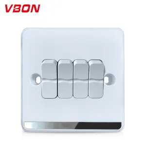 Electric Switch 4 Gang 1 Way Light Switches 147mm 16A Wall Switch