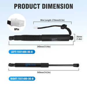 Amortisseur de hayon électrique pour Tesla Model 3 2021 2022 2023 YC103025 - Product Image 3