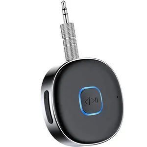 Adaptador de áudio sem fio para carro, receptor de áudio estéreo bluetooth 16h com cabo 3.5mm para carro, casa e carro