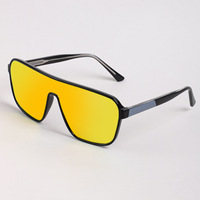 Nouvelles lunettes de soleil polarisées de luxe, design carré, logo personnalisé, monture monobloc, mode homme femme
