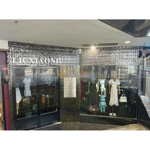 <span class=keywords><strong>J042</strong></span> thời trang trần giả Thiết kế khung cửa Thiết kế thép không gỉ 3D Bảng điều chỉnh với nước gợn kết cấu tùy biến - Product Image 1