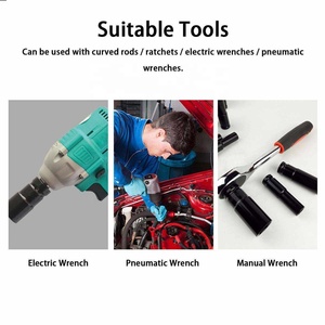 Kit de douilles métalliques <span class=keywords><strong>Drillpro</strong></span> 4/6/10/12 pièces, clé électrique, tournevis, douilles hexagonales pour clé à chocs, perceuse - Product Image 4