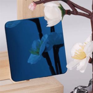 LL174 Blue <b>Mirror</b> Finish Decorative Stainless Steel <b>Sheet</b> 304 430 316L PVD Color Coating Plate Cutting Welding for Bending - Product Image 1