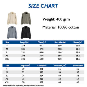 Chemises en éponge à manches longues Marque tendance 400G, Automne/Hiver Vintage Distressed Washed Unisex - Product Image 5