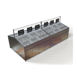 Estante de Acero Inoxidable de Doble Cara para Supermercado, Resistente, para Exhibición de Mariscos y Productos - Product Image 1