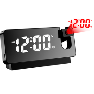 Horloges multifonctionnelles, affichage numérique miroir LED, réveil <span class=keywords><strong>avec</strong></span> capteur de lumière, réveil LED <span class=keywords><strong>avec</strong></span> projection - Product Image 3