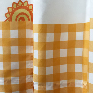 Phong Cách Mục Vụ Orange Polyester 58*18 "+ 28*36"/2P Rèm Cửa Nhà Bếp Thiết Lập Cửa Sổ - Product Image 6