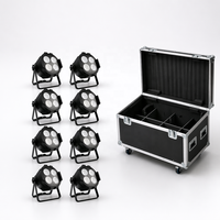 Paquete de 8 Luces LED Par COB de 200W, Cuatro Ojos, Blanco Cálido, con Control DMX512, Clasificación IP33, Carcasa de Aluminio Fundido, para DJ