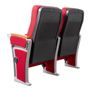 Pilot Auditorium <b>Chairs</b> 511 Control Mark <b>Shell</b> Model Red Fabric School Auditorium Lecture Hall Use - Product Image 1